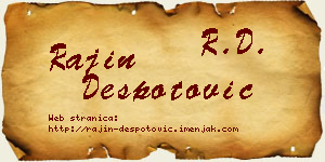 Rajin Despotović vizit kartica